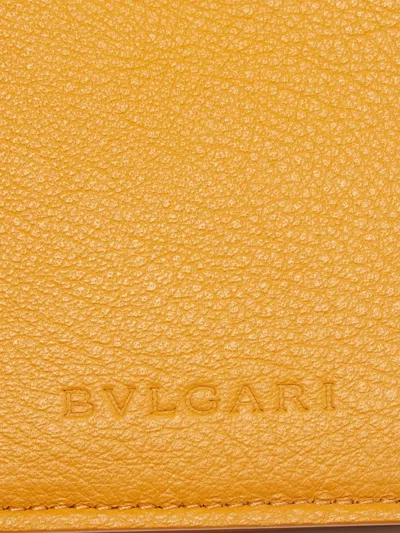 Pre-owned Bvlgari Leather Passport Holder In Yellow