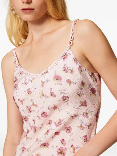 Twinset Floral-print Maxi Dress In Multi