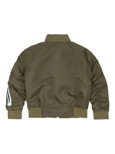 Amiri Bone-print Zip Jacket In Green