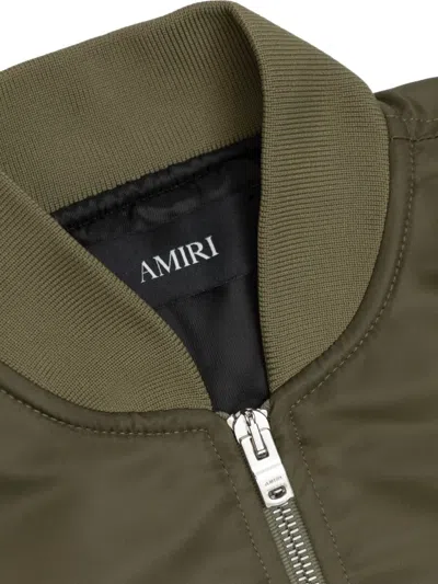 Amiri Bone-print Zip Jacket In Green