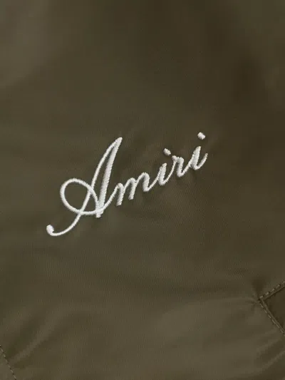 Amiri Bone-print Zip Jacket In Green