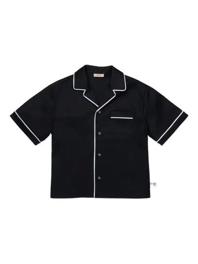 N°21 Piped Chest-pocket Shirt In Black