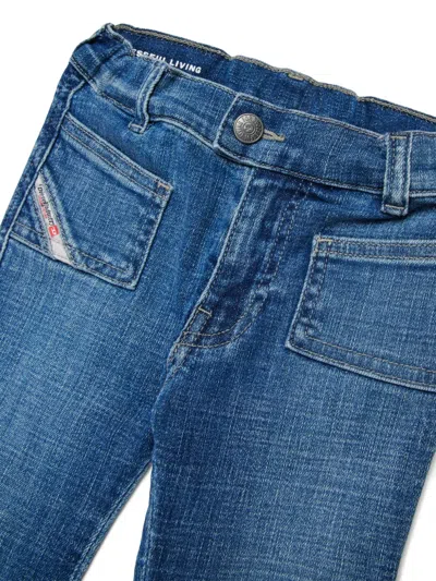 Diesel D-heki-b Flared Jeans In Blue