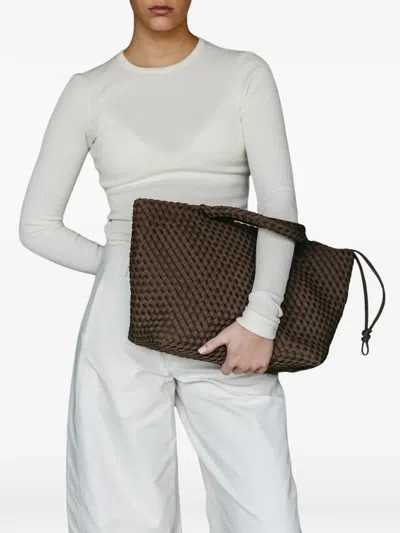 Marrea Woven Tote Bag In Brown
