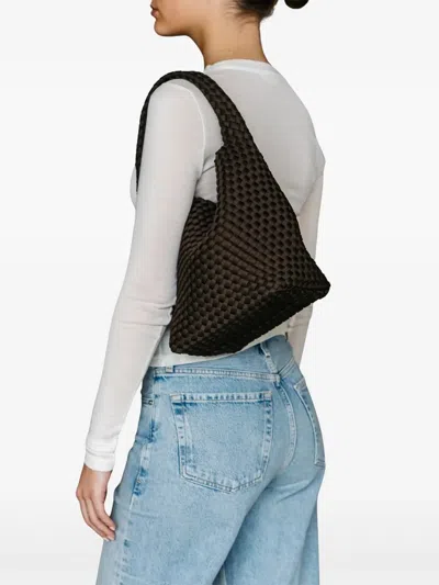 Marrea Woven Shoulder Bag In Brown