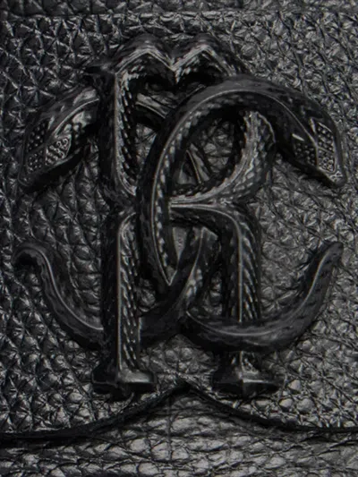 Roberto Cavalli Logo-embossed Loafers In Black