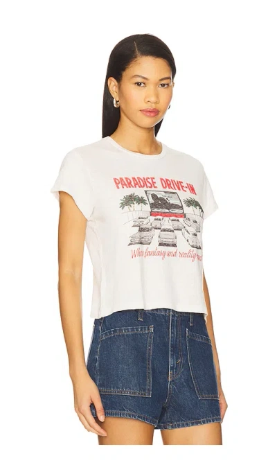 Re/done Weites T-shirt 50s Drive In White