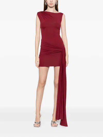 Axel 113 Tina Mini Dress In Burgundy