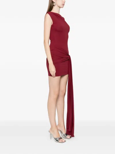 Axel 113 Tina Mini Dress In Burgundy