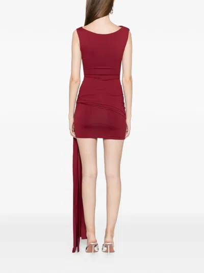 Axel 113 Tina Mini Dress In Burgundy