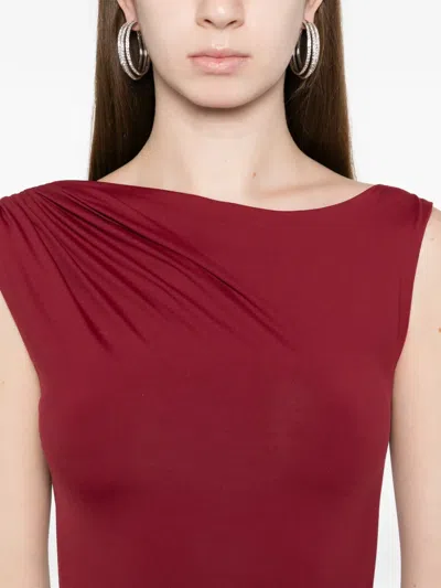 Axel 113 Tina Mini Dress In Burgundy