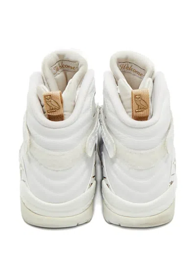 Pre-owned Jordan Air  8 Leather Sneakers In White
