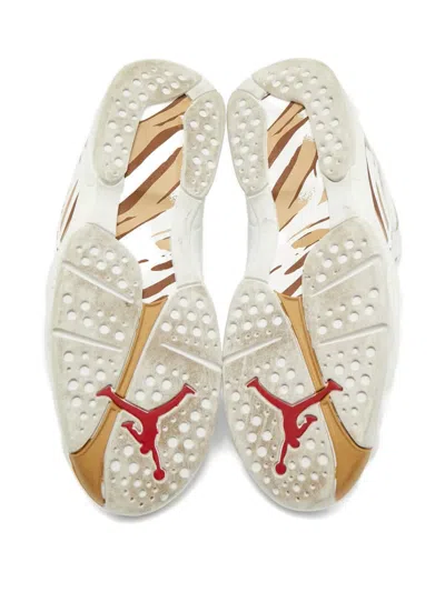 Pre-owned Jordan Air  8 Leather Sneakers In White