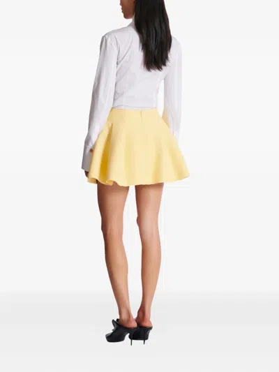 Balmain Chain-detail Mini Skirt In Yellow