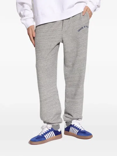 Dsquared2 Logo Printed Drawstring Sweatpants In Gray
