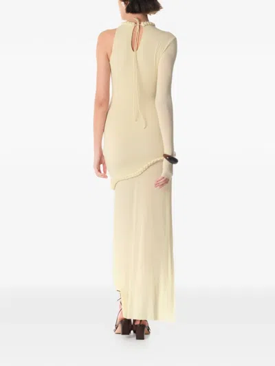 Manurí Candy One-sleeve Maxi Dress In Neutral