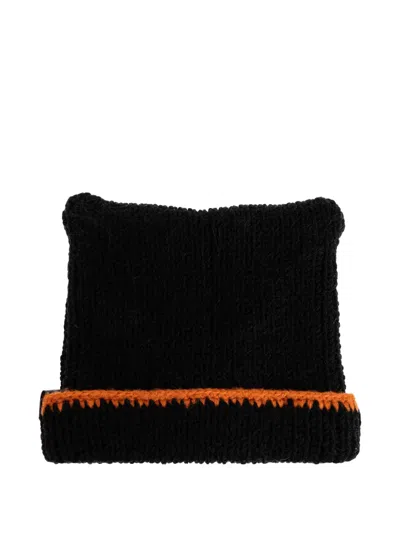 Loewe X Louis Wain Cat Wool-blend Beanie In Black