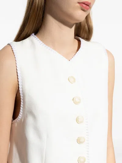 Etro Button-fastening Waistcoat In White