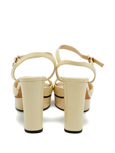 Pre-owned Jimmy Choo Platform Sandals In Neutral