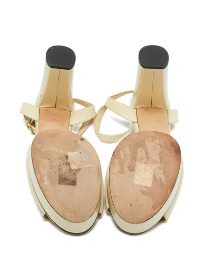 Pre-owned Jimmy Choo Platform Sandals In Neutral