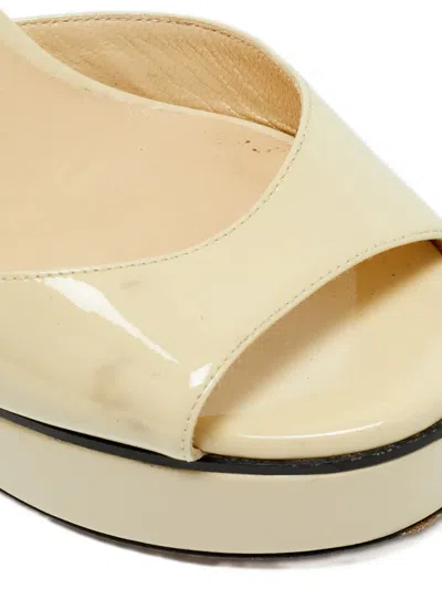 Pre-owned Jimmy Choo Platform Sandals In Neutral