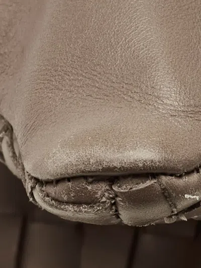 Pre-owned Bottega Veneta 2010 Leather Messenger Bag In Neutral