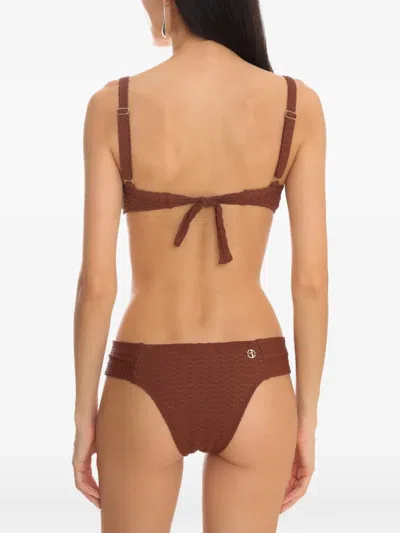 Brigitte Diana Textured Bikini In Brown