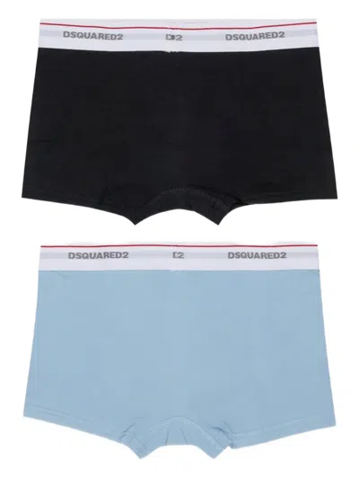 Dsquared2 Set Of Boxer Shorts With Waist Logo In Multi