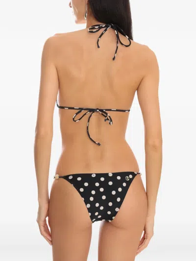 Brigitte Beaded-strap Bikini In Black
