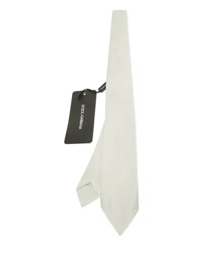 Pre-owned Dolce & Gabbana Pointed Tie In White