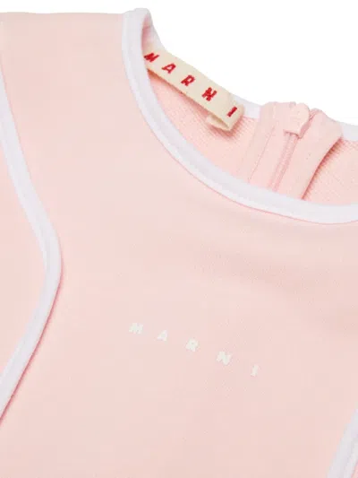 Marni Dress With Short Sleeves And Straight Cut In Pink