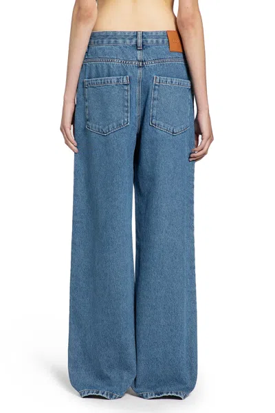 Loewe Anagram Baggy Jeans In Denim In Blue