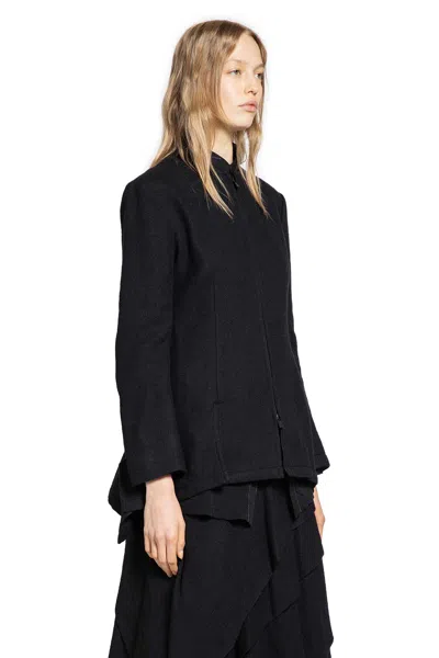 Yohji Yamamoto F Zip Slim Jacket In Black