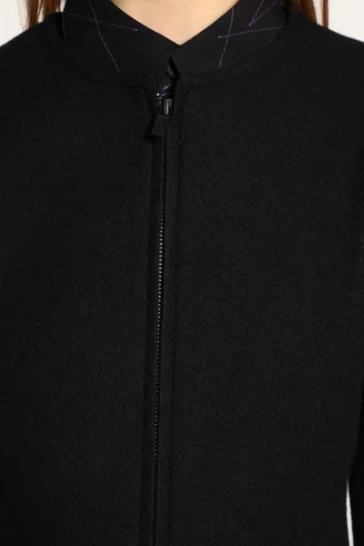 Yohji Yamamoto F Zip Slim Jacket In Black