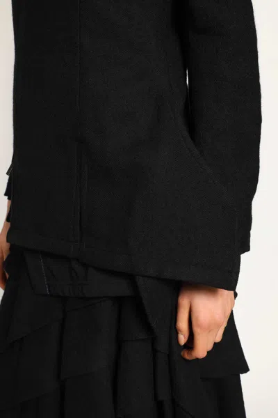 Yohji Yamamoto F Zip Slim Jacket In Black