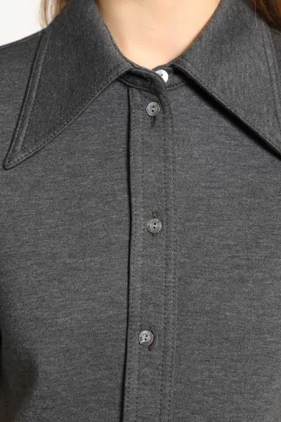 Gucci Wool Cotton Jersey Short Sleeve Shirt In Blue