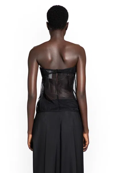 Nensi Dojaka Upside Down Pleated Top In Black