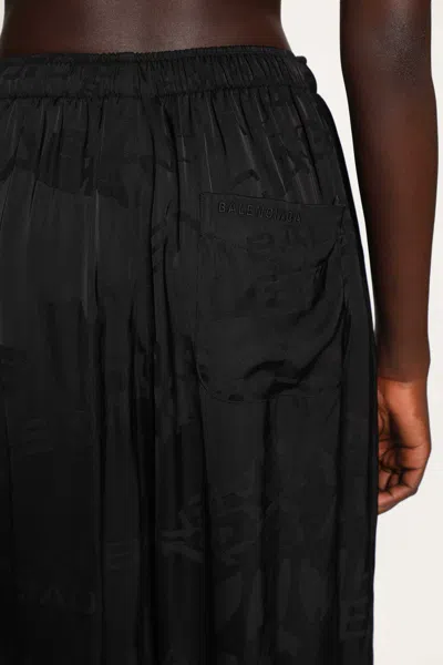 Balenciaga All Over Pyjama Pants In Black