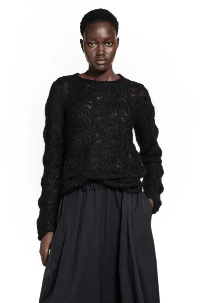Cdgcdg Mohair Lace Knit Sweater In Black