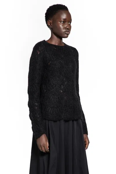 Cdgcdg Mohair Lace Knit Sweater In Black