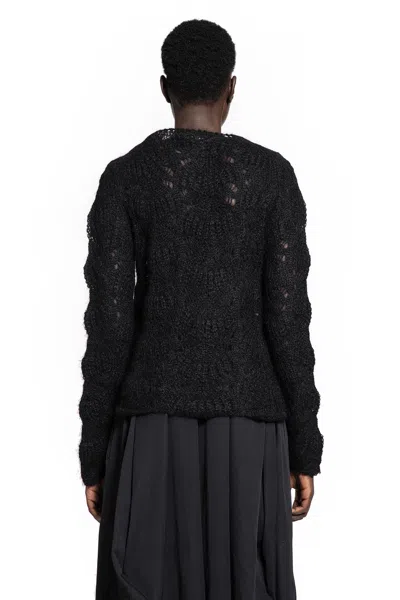 Cdgcdg Mohair Lace Knit Sweater In Black