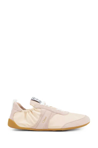 Chloé Stylish Kick Sneakers Featuring Contrast Sole In Pink