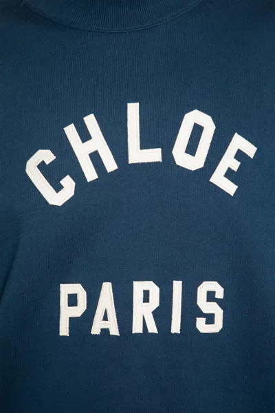 Chloé Chloe Paris Sweatshirt In Blue