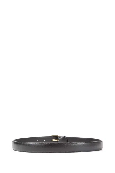 Totême Slim Leather Trouser Belt In Black
