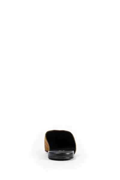 Gucci Men Brown Mule With Horsebit On The Front And All-over Gg Motif In Suede Man In Brown