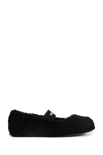 Moon Boot Mb Shearling Ballet Flats In Black Shearling