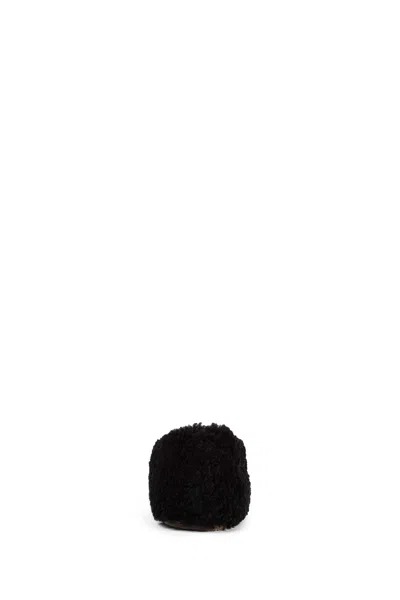 Moon Boot Mb Shearling Ballet Flats In Black Shearling
