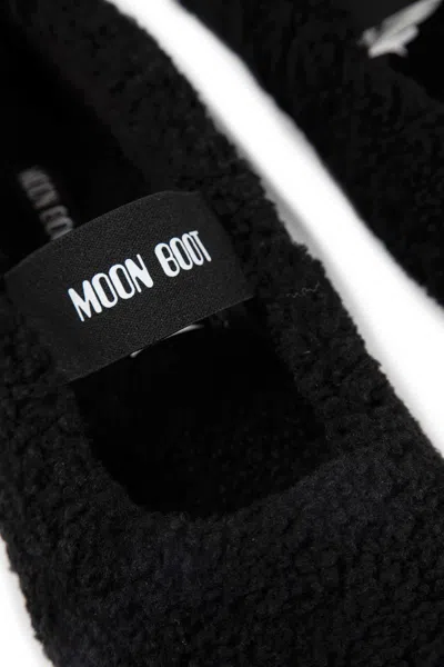 Moon Boot Mb Shearling Ballet Flats In Black Shearling
