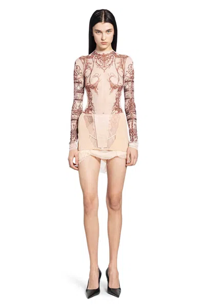 Dilara Findikoglu Tattoo Bodysuit In Brown