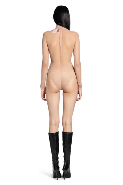 Dilara Findikoglu Embroidered Hair Bodysuit In Brown